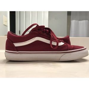Old Skool Burgandy Vans